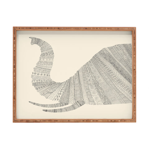Florent Bodart Elephant Beige Rectangular Tray