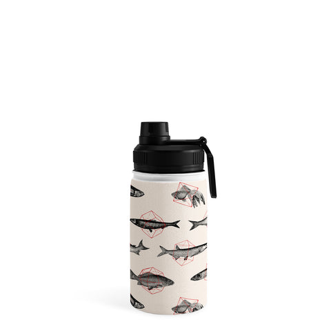 Florent Bodart Fishes In Geometrics Water Bottle