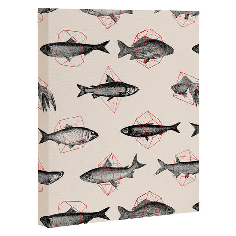 Florent Bodart Fishes In Geometrics Art Canvas