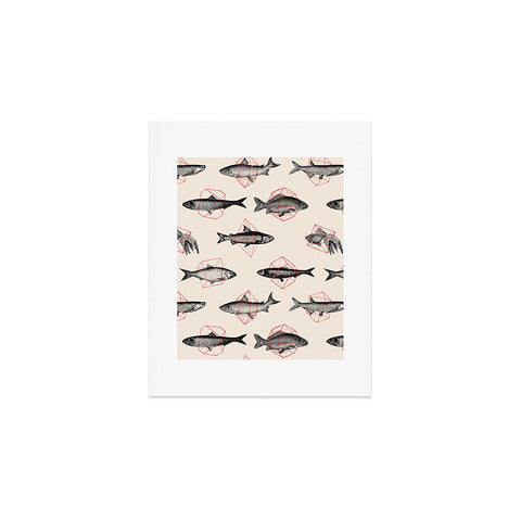 Florent Bodart Fishes In Geometrics Art Print