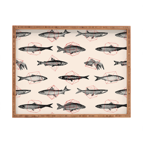 Florent Bodart Fishes In Geometrics Rectangular Tray