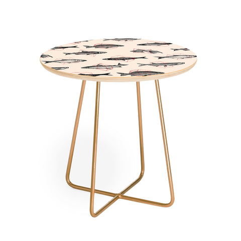 Florent Bodart Fishes In Geometrics Round Side Table