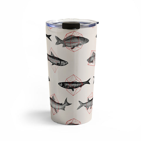 Florent Bodart Fishes In Geometrics Travel Mug