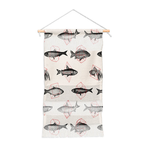 Florent Bodart Fishes In Geometrics Wall Hanging Portrait