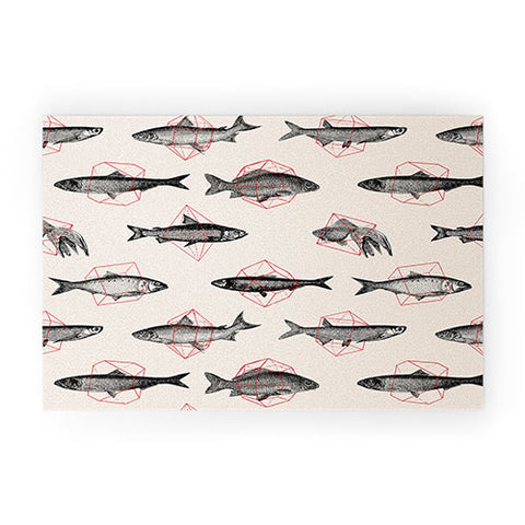 Florent Bodart Fishes In Geometrics Welcome Mat