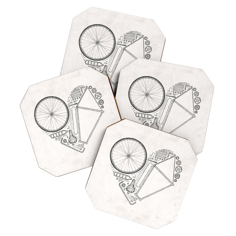 Florent Bodart Love Bike Coaster Set
