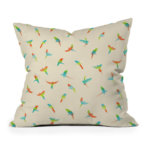 Florent Bodart Papagei Outdoor Throw Pillow