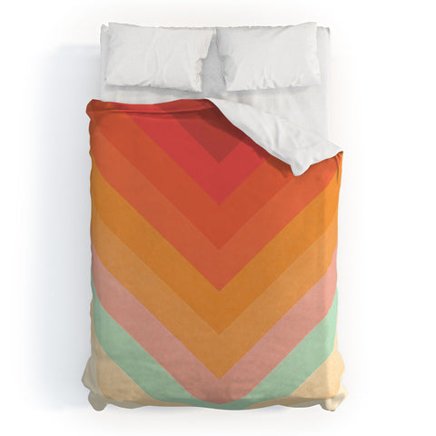 Florent Bodart Rainbow Chevrons Duvet Cover