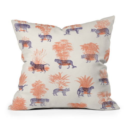 Florent Bodart Where they Belong Tigers Outdoor Throw Pillow