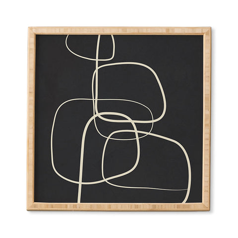 Flow Line Abstract Lines 01 Framed Wall Art