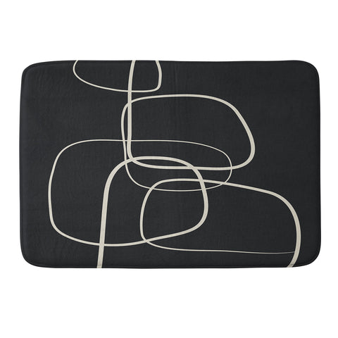 Flow Line Abstract Lines 01 Memory Foam Bath Mat