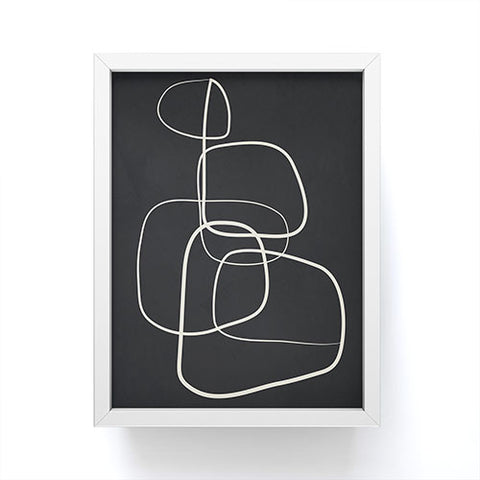 Flow Line Abstract Lines 01 Framed Mini Art Print