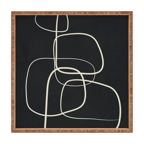 Flow Line Abstract Lines 01 Square Tray