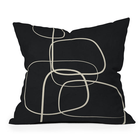 Flow Line Abstract Lines 01 Throw Pillow
