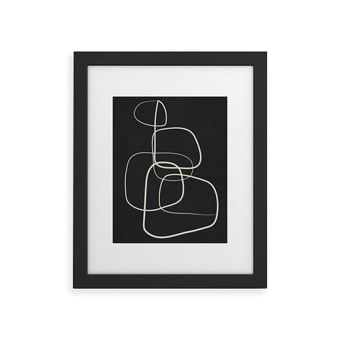 Flow Line Abstract Lines 01 Framed Art Print