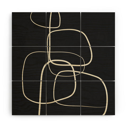 Flow Line Abstract Lines 01 Wood Wall Mural