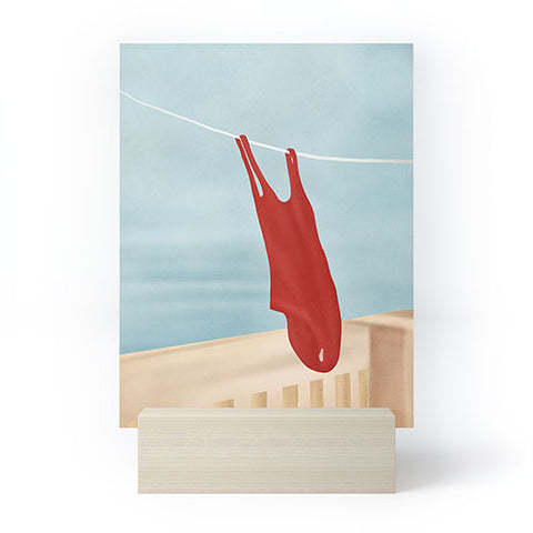 Flow Line Bathing Suit Mini Art Print