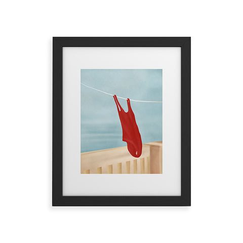 Flow Line Bathing Suit Framed Art Print