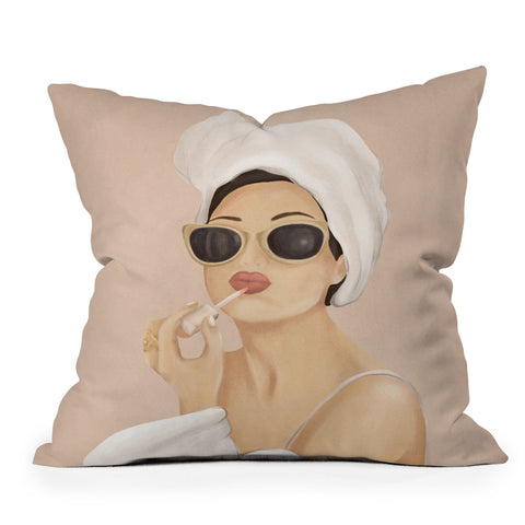 Flow Line Morning Routine Throw Pillow