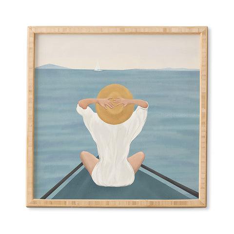 Flow Line Summer Vacation I Framed Wall Art