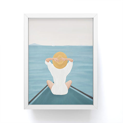 Flow Line Summer Vacation I Framed Mini Art Print