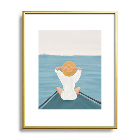 Flow Line Summer Vacation I Metal Framed Art Print
