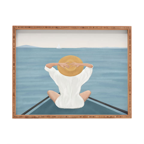 Flow Line Summer Vacation I Rectangular Tray