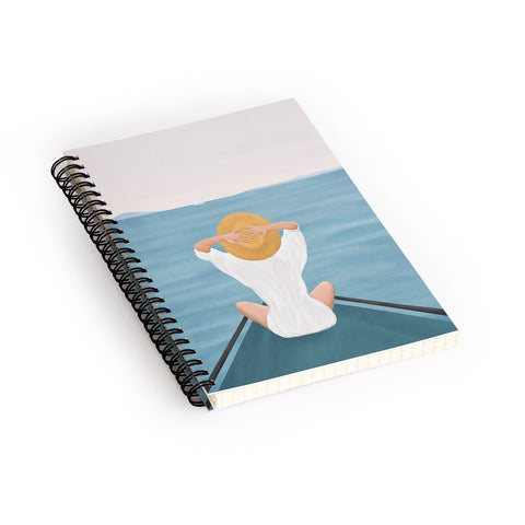 Flow Line Summer Vacation I Spiral Notebook
