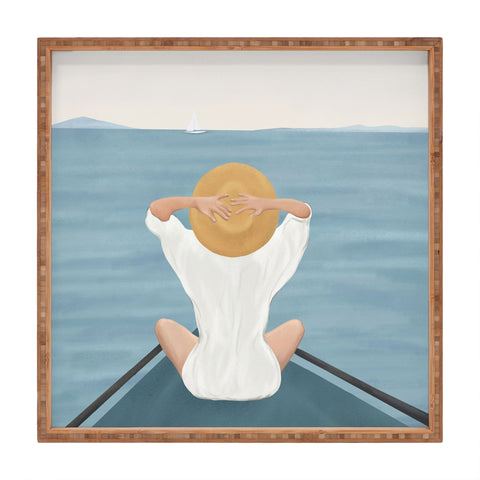 Flow Line Summer Vacation I Square Tray