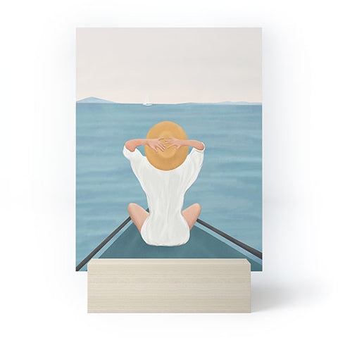 Flow Line Summer Vacation I Mini Art Print