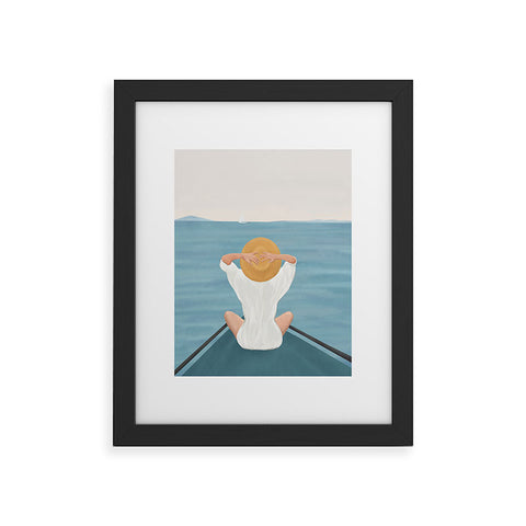 Flow Line Summer Vacation I Framed Art Print