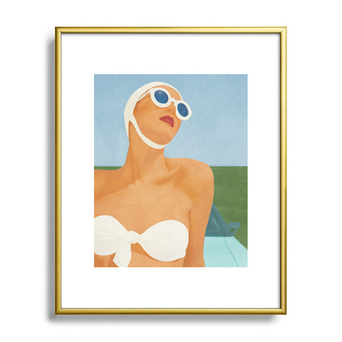 Flow Line Sunny I Metal Framed Art Print