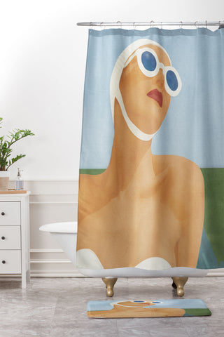 Flow Line Sunny I Shower Curtain And Mat