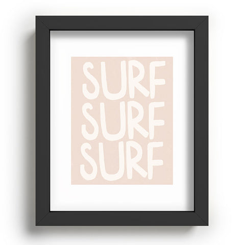Forth and Wild Boho Surf Surf Surf Print Recessed Framing Rectangle