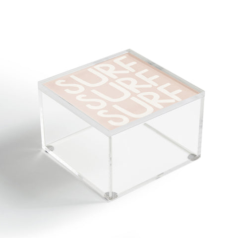 Forth and Wild Boho Surf Surf Surf Print Acrylic Box