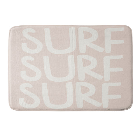 Forth and Wild Boho Surf Surf Surf Print Memory Foam Bath Mat