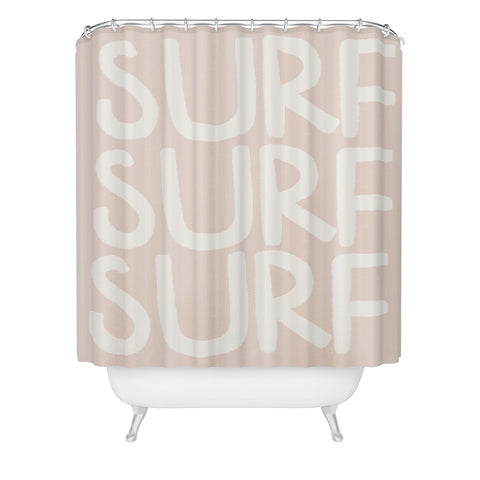 Forth and Wild Boho Surf Surf Surf Print Shower Curtain