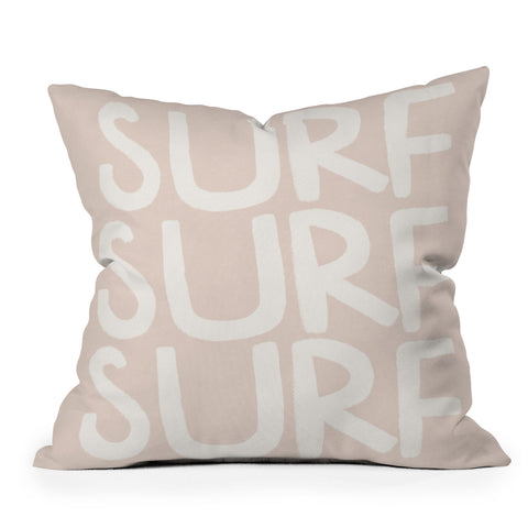 Forth and Wild Boho Surf Surf Surf Print Throw Pillow