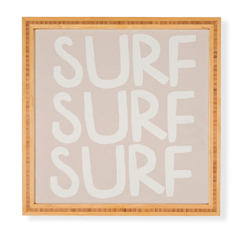 Forth and Wild Boho Surf Surf Surf Print Framed Wall Art