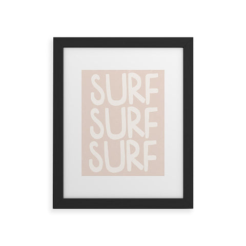 Forth and Wild Boho Surf Surf Surf Print Framed Art Print