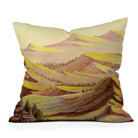 Francisco Fonseca smooth mountains Outdoor Throw Pillow