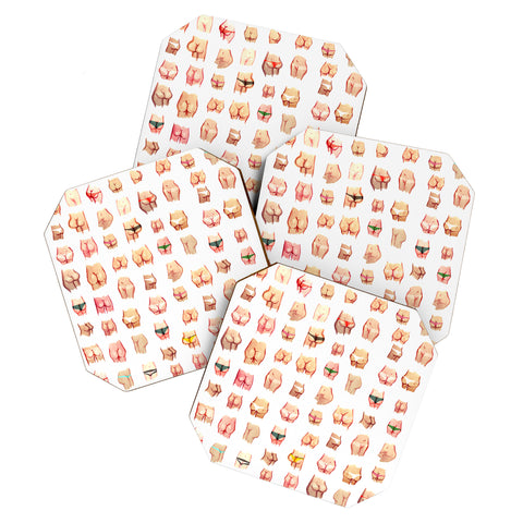 Francisco Fonseca summer butts Coaster Set