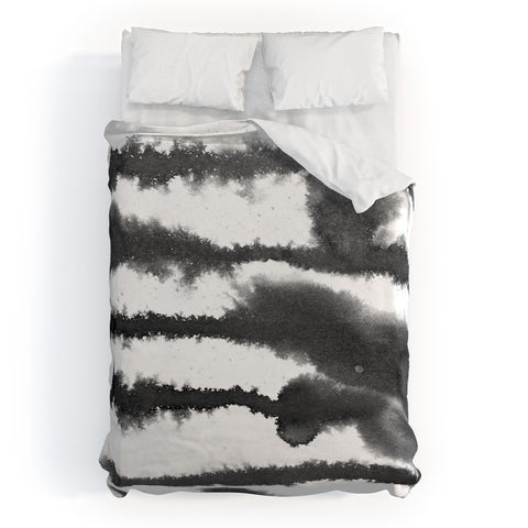 Francisco Fonseca watercolor black lines Duvet Cover