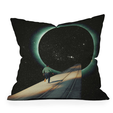 Frank Moth Escaping Into The Void Outdoor Throw Pillow