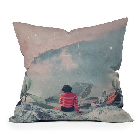 Frank Moth Lost In The 17th Dimension Outdoor Throw Pillow