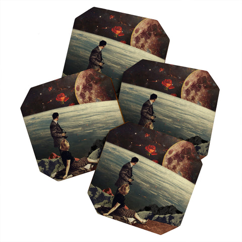 Frank Moth The Roses Came Coaster Set