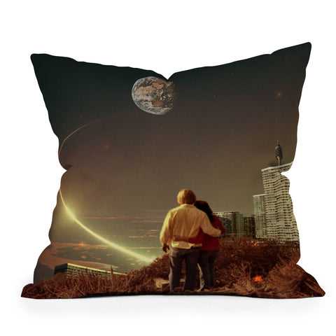Frank Moth We Used To Live There Too Outdoor Throw Pillow