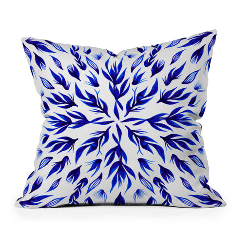 Gabi All Is Well Indigo Outdoor Throw Pillow