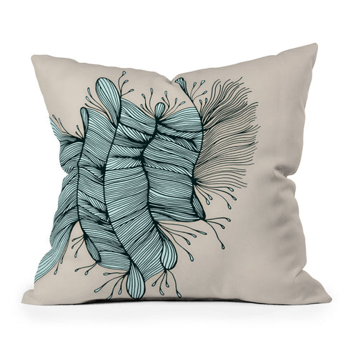 Gabi Birds Of A Feather 1 Outdoor Throw Pillow