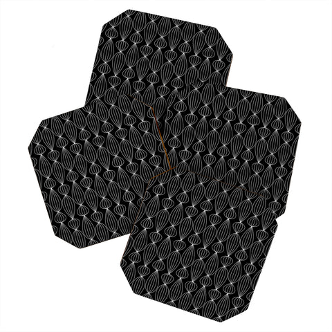 Gabi Lanterns Black Coaster Set